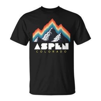 Aspen Colorado Usa Ski Resort 1980S Retro T-Shirt | Mazezy