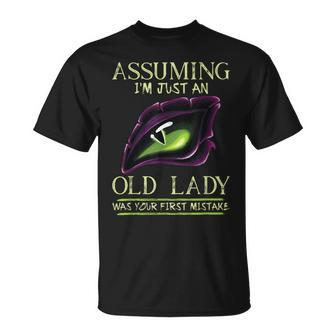 Assuming I'm Just An Old Lady Was Your First Mistake Dragon T-Shirt - Thegiftio UK