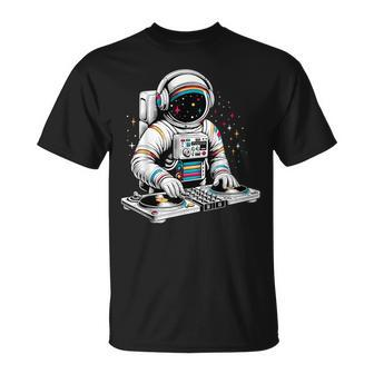Astronaut Dj Planets Space T-Shirt - Monsterry