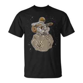 Astronaut Plays Guitar Spaceman Guitarist Explorer T-Shirt - Seseable