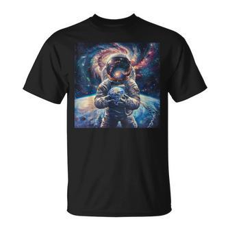 Astronauten Galaxie Weltraum Planeten Weltall Astronaut T-Shirt - Seseable