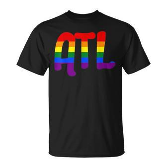 Atl Atlanta Gay Pride Rainbow Flag T-Shirt - Monsterry CA