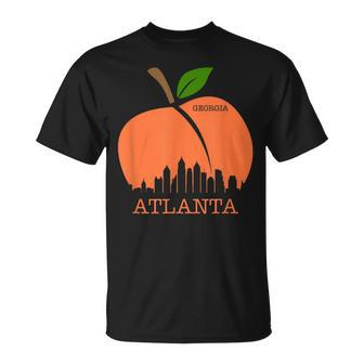 Atlanta Georgia Peach Skyline T-Shirt - Monsterry CA