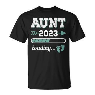 Aunt 2023 Loading Aunt-To-Be Expectant Aunt 2023 T-Shirt - Monsterry