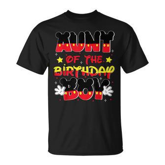 Aunt Of The Birthday Boy Mouse Family Matching T-Shirt | Mazezy AU