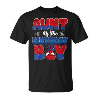 Aunt Of The Birthday Boy Spider Family Matching T-Shirt - Monsterry AU