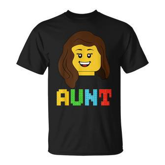 Aunt Master Builder Building Bricks Blocks Matching Family T-Shirt - Seseable