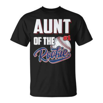 Aunt Of Rookie 1 Years Old Team 1St Birthday Baseball T-Shirt | Mazezy