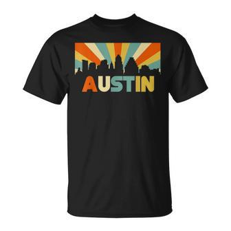 Austin City Skyline Texas State 70S Retro Souvenir T-Shirt - Monsterry DE