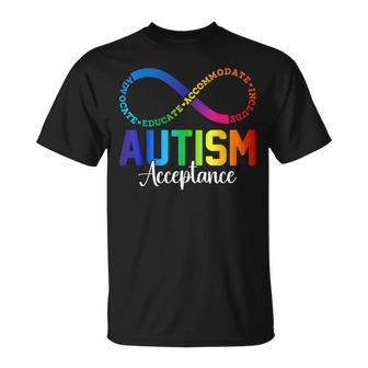 Autism Awareness Acceptance Infinity Symbol Women T-Shirt | Mazezy