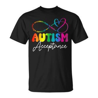 Autism Awareness Acceptance Infinity Symbol Women T-Shirt - Seseable