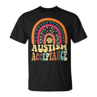 Autism Awareness Acceptance Rainbow Autism T-Shirt - Thegiftio