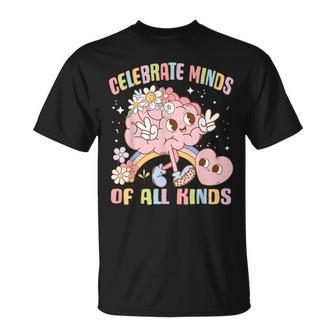 Autism Awareness Celebrate Minds Of All Kinds Neurodiversity T-Shirt - Seseable