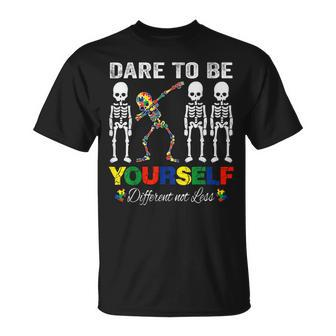 Autism Awareness Dare To Be Yourself Different Not Less T-Shirt - Monsterry DE