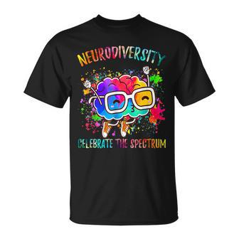 Autism Awareness Neurodiversity Celebrate The Spectrum Brain T-Shirt | Mazezy AU