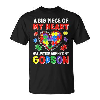 Autism Godparents Autism Awareness Godson Support T-Shirt - Seseable