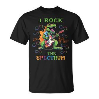 Autism Infinity Trex I Rock The Spectrum T-Shirt - Seseable