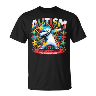 Autism It's Not A Disability It's A Different Ability Puzzle T-Shirt - Monsterry
