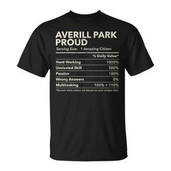 Averill Park New York Proud Nutrition Facts T-Shirt - Monsterry