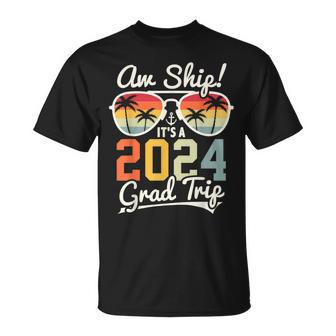 Aw Ship Its A Grad Trip 2024 Senior Trip Cruise 2024 Vintage T-Shirt - Monsterry UK