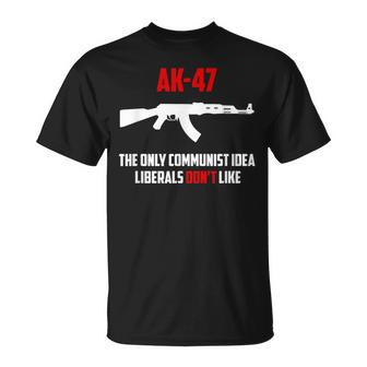 Awesome Ak-47 The Only Communist Idea Liberals Don't Like T-Shirt - Monsterry AU
