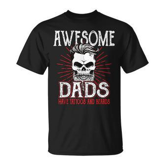 Awesome Dad's Have Tattoos Father Son Daughter Dad Daddy T-Shirt - Monsterry DE