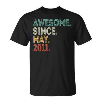 Awesome Since May 2011 13Th Birthday Boy 13 Years Old T-Shirt - Thegiftio UK