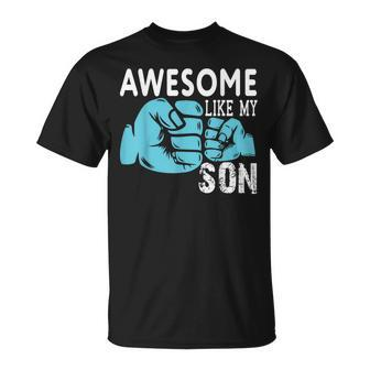Awesome Like My Son Quotes Father's Day Dad T-Shirt - Thegiftio UK
