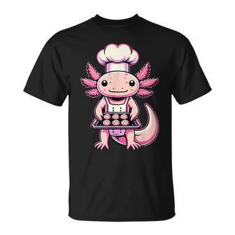 Axolotl Baking Cookies Chocolate Lover Cookie Baker T-Shirt | Mazezy UK