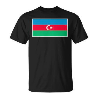 Azerbaijan Flag Vintage Azerbaijani Colors T-Shirt - Seseable