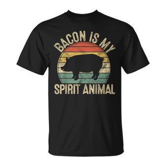 Bacon Is My Spirit Animal Retro Bbq Costume Pork Grill T-Shirt - Monsterry