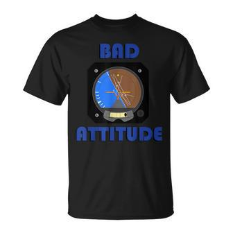 Bad Attitude Pilot Attitude Indicator T-Shirt - Monsterry DE