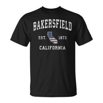 Bakersfield California Vintage American Flag Sports T-Shirt - Monsterry UK