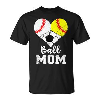 Ball Mom Baseball Softball Soccer Mom T-Shirt - Monsterry UK