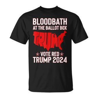 At The Ballot Box 2024 Vote Red Usa Map Maga T-Shirt - Seseable