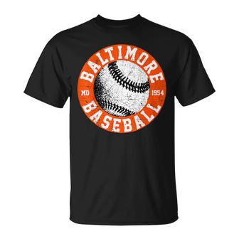 Baltimore Baseball Retro Vintage Baseball Lover T-Shirt - Monsterry
