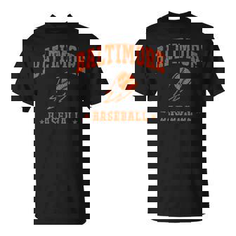 Baltimore Baseball Vintage Gameday Retro Baseball Lover T-Shirt - Seseable