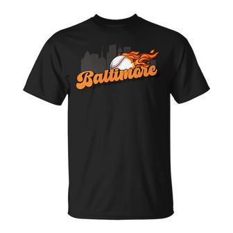 Baltimore Baseball Vintage Player Retro Baseball Lover T-Shirt - Monsterry UK