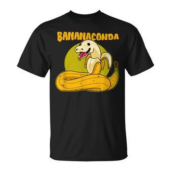 Bananaconda Snake With Banana Pyjamas Anaconda Python T-Shirt - Monsterry
