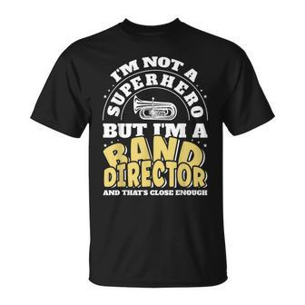 Band Director Superhero Marching Band T-Shirt - Monsterry