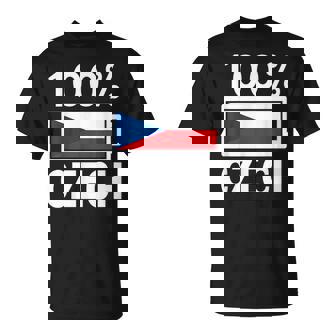Bandera De La República Checa 100 Con Batería Checa Camiseta unisex - Regaloses