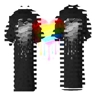 Bandera Del Orgullo Lesbiana Gay Del Corazón Del Arco Iris Lgbt Lgbtq Camiseta unisex - Regaloses