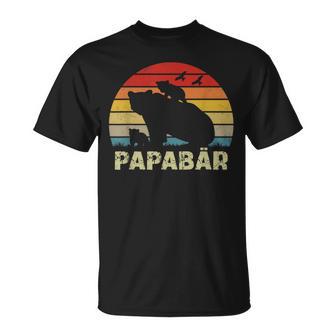 Bär Papaatertag Retro Papa Bär T-Shirt - Geschenkecke