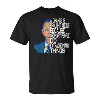Barack Obama 44Th Usa President Political Quotes T-Shirt - Monsterry UK