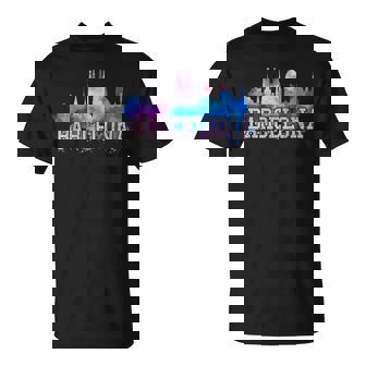 Barcelona – Skyline Acuarela Arte Recuerdo Regalo Camiseta unisex - Regaloses