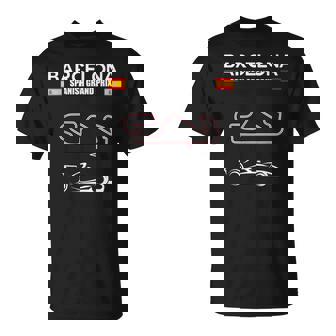 Barcelone Circuit De Course Formuleoiture De Course Espagnol T-Shirt - Cadeauxyz
