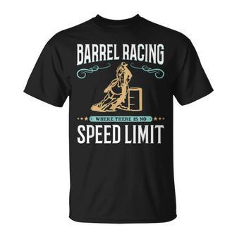 Barrel Racing Where There Is No Speed Limit Racer T-Shirt - Monsterry UK