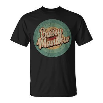 Barry Manilow Circle Retro Vintage Music T-Shirt | Mazezy UK