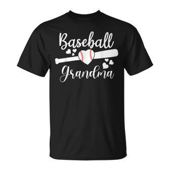 Baseball Lover Cute Baseball Grandma T-Shirt | Seseable UK