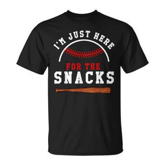 Baseball Lover I'm Just Here For The Snacks Toddler T-Shirt | Mazezy